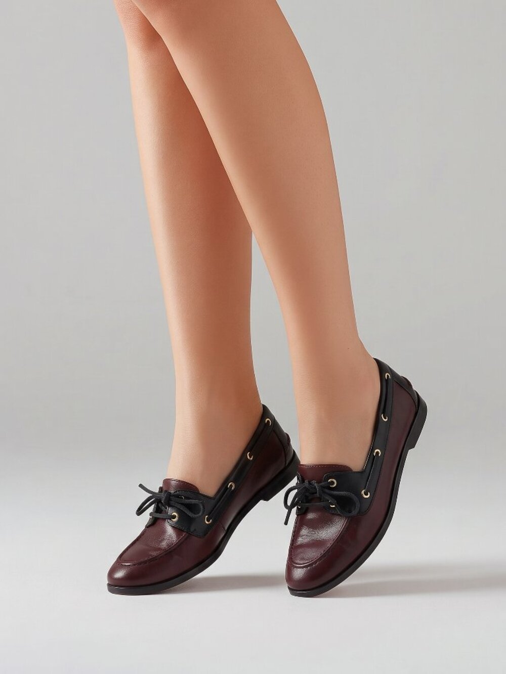 J.Crew Women’s Two-Tone Leather Boat Loafers
